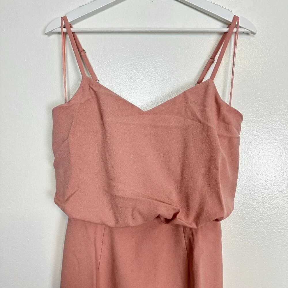 DRESS THE POPULATION Alondra Blouson Sheath Dress in Blush Size Small